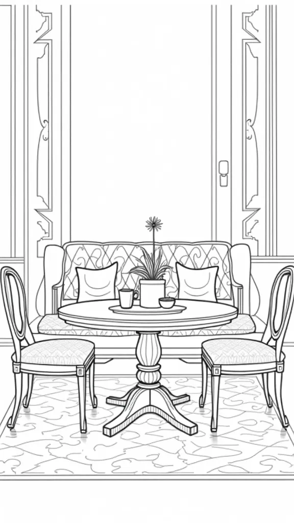 coloring pages of furniture